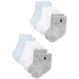 Ralph Lauren Baby Boys Quarter Length Low Cut Socks Pack of 6