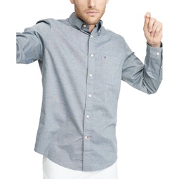Mens Big & Tall Classic-Fit Stretch Solid Capote Shirt