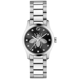 Womens Swiss G-Timeless Iconic Diamond (1/20 ct. t.w.) Stainless Steel Bracelet Watch 27mm