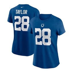 Womens Jonathan Taylor Royal Indianapolis Colts Name Number T-shirt