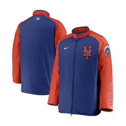 Mens Royal Orange New York Mets Authentic Collection Dugout Full-Zip Jacket