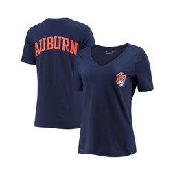 Womens Navy Auburn Tigers Vault V-Neck T-shirt