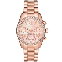 Womens Lexington Lux Chronograph Rose Gold-Tone Stainless Steel Bracelet Watch 38mm