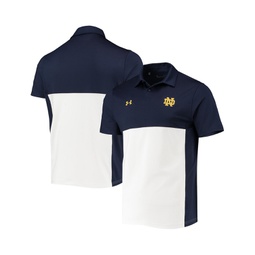 Mens Navy White Notre Dame Fighting Irish 2022 Blocked Coaches Performance Polo Shirt