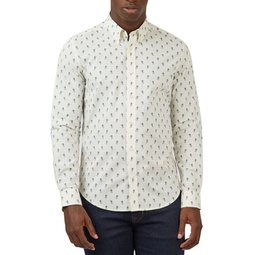 Mens Regular-Fit Spot-Print Shirt