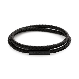 Mens Double Wrapped Leather Bracelet