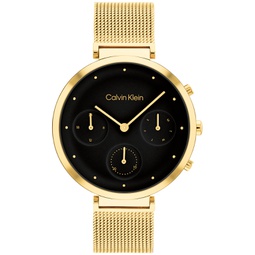 Womens Gold-Tone Stainless Steel Mesh Bracelet Watch 36.5mm