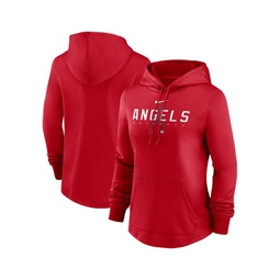 Womens Red Los Angeles Angels Authentic Collection Pregame Performance Pullover Hoodie