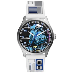 Unisex Special Edition Star Wars R2-D2 Three-Hand White Silicone Watch 42mm