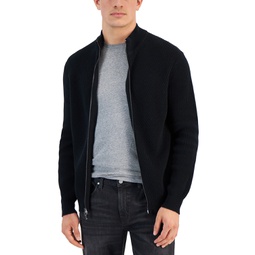 Mens Heavy Rib Zip-Front Sweater Jacket
