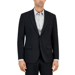 Mens Modern-Fit Solid Wool-Blend Suit Jacket