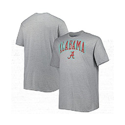 Mens Heathered Gray Alabama Crimson Tide Big and Tall Team Arch Over Wordmark T-shirt