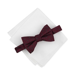 Mens Salley Dotted Bow Tie & Pocket Square Set