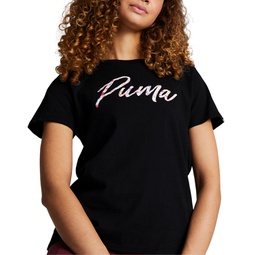 Womens Live In Cotton Graphic Short-Sleeve T-Shirt
