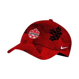 Womens Red Canada Soccer Campus Adjustable Hat