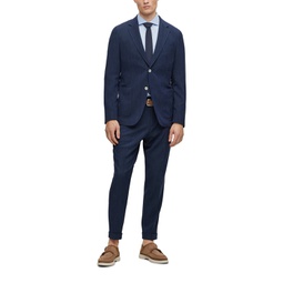 Mens Patterned Stretch Two-Piece Slim-Fit Suit