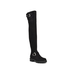 Womens Nans Lug Sole Casual Over the Knee Boots