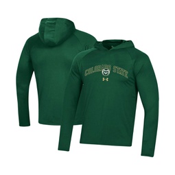 Mens Green Colorado State Rams 2023 Sideline Tech Hooded Raglan Long Sleeve T-shirt