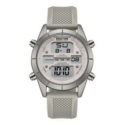Mens Digital Gray Silicone Watch 44mm