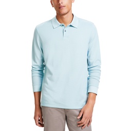 Mens Classic-Fit Solid Long-Sleeve Polo Shirt