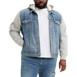 Levi's Mens Big & Tall Relaxed-Fit Hooded Trucker Jacket