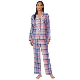 Womens 2-Pc. Notched-Collar Pajamas Set