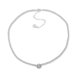 Silver-Tone Crystal Pendant Necklace 16 + 3 extender