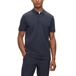 Mens Logo Detail Slim-Fit Polo Shirt