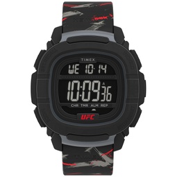 UFC Mens Shockxl Digital Black Polyurethane Watch 47mm