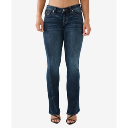 Womens Joey Crystal Flap Flare Jeans