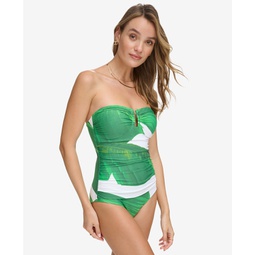 Womens Shirred One-Piece Swimsuit