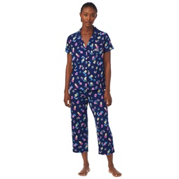 Womens 2-Pc. Printed Capri Pajamas Set