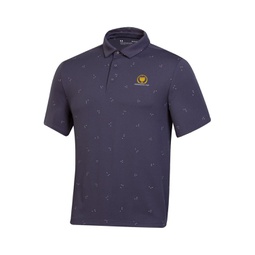 Mens Navy 2024 Presidents Cup Scatter Print 3.0 Heather Polo Shirt