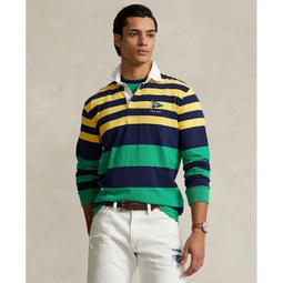 Mens Classic-Fit Striped Jersey Rugby Shirt
