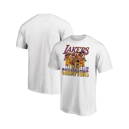 Mens White Los Angeles Lakers 2020 NBA Finals Champions Team Caricature T-shirt
