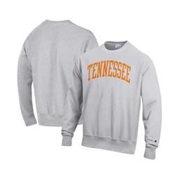 Mens Heathered Gray Tennessee Volunteers Big and Tall Reverse Weave Fleece Crewneck Pullover Sweatshirt