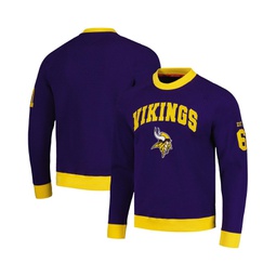 Mens Purple Minnesota Vikings Reese Raglan Tri-Blend Pullover Sweatshirt