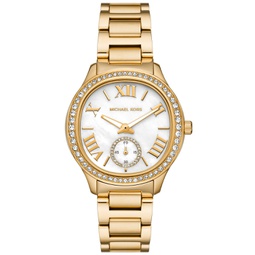 Womens Sage Three-Hand Gold-Tone Stainless Steel Watch 38mm