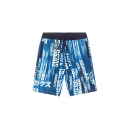 Big Boys Cotton French Terry All Over Print Shorts