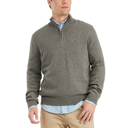 Mens Big & Tall Quarter-Zip Sweater