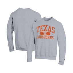 Mens Heather Gray Texas Longhorns Arch Pill Sweatshirt