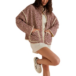Womens Chloe Cotton Floral Quilted Jacket