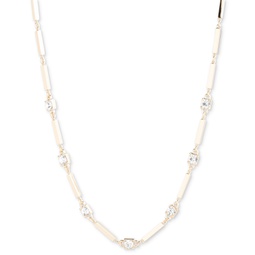 Gold-Tone Bar & Crystal Collar Necklace 16 + 3 extender