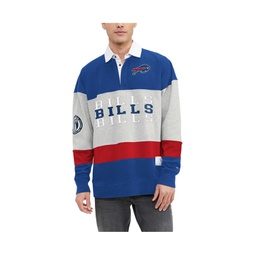 Mens Royal Buffalo Bills Connor Oversized Rugby Long Sleeve Polo Shirt