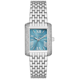 Womens Emery Three-Hand Silver-Tone Stainless Steel Watch 27mm x 33mm