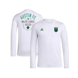Mens White Distressed Austin FC Local Stoic Long Sleeve T-shirt
