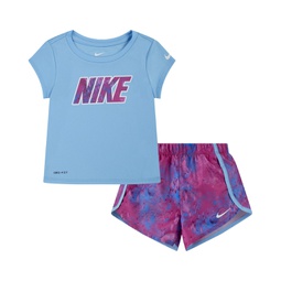 Toddler Girls Dri-FIT Short Sleeve Tee and Shorts Set