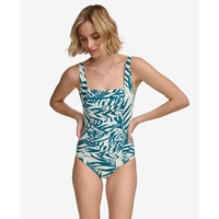 Pleated One-Piece Swimsuit