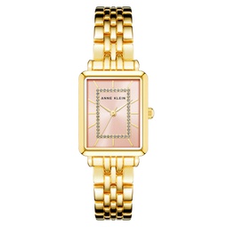 Womens Quartz Gold-Tone Alloy Bracelet Watch 24mm