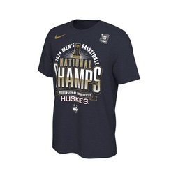 Mens Navy Uconn Huskies 2024 NCAA Mens Basketball National Champions Locker Room T-Shirt